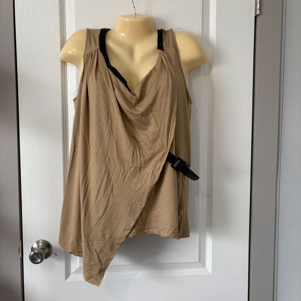 Ashley Stewart 12 XL Sleeveless Cowl buckle design blouse top - Picture 2 of 4